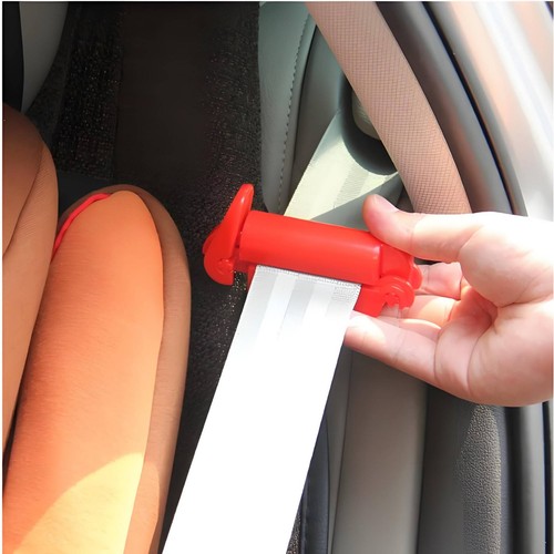 Child seat belt clip red - seat, car